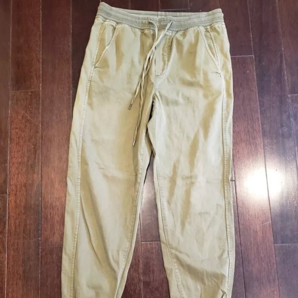 Gap Joggers Pants Women Small Green Pockets Drawstring Cotton